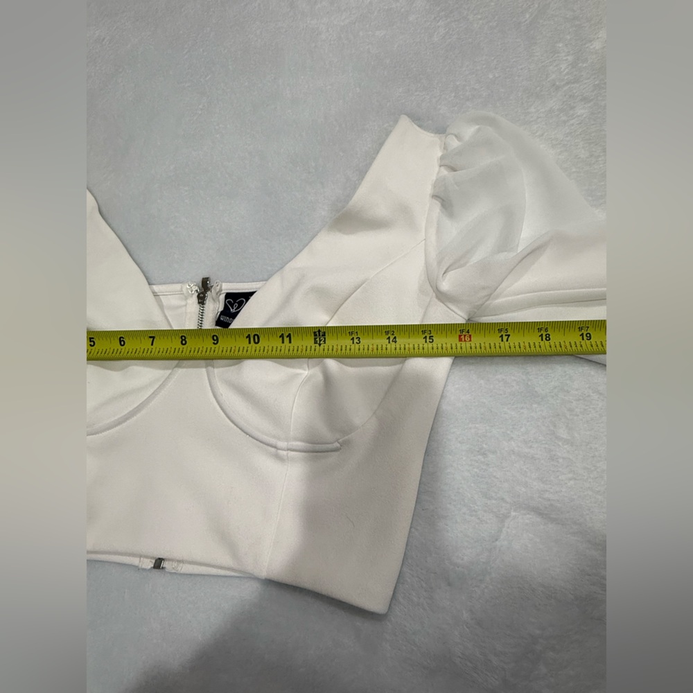 Chiffon sleeve crop top size small - Picture 5 of 6